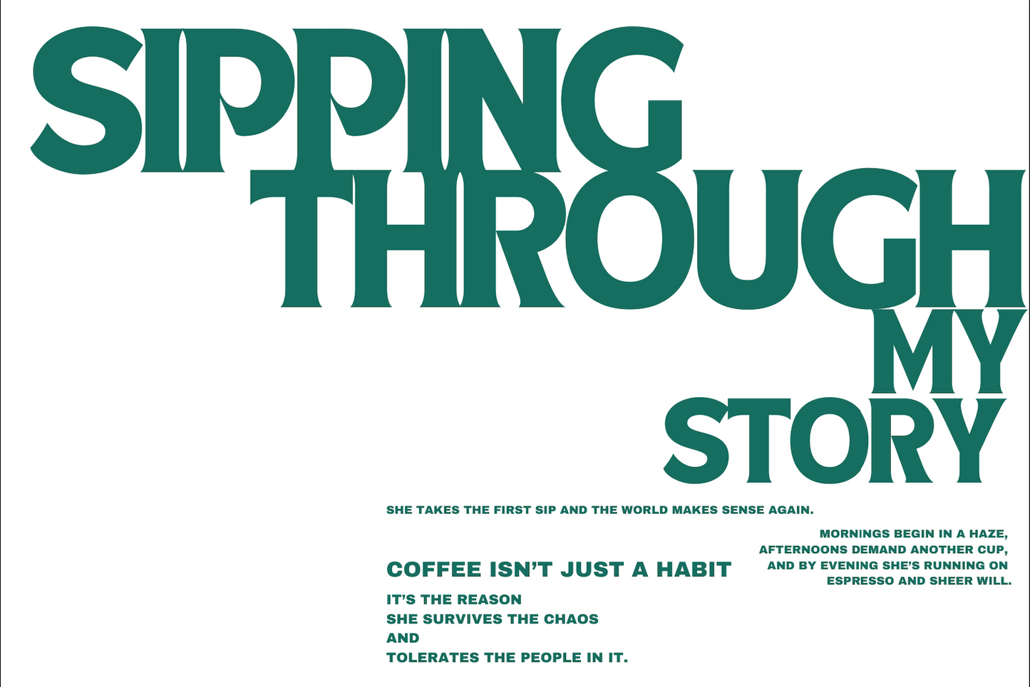 Sipping Through My Story Back Print (Female Character Story) | Thread Canvas Coffee Club