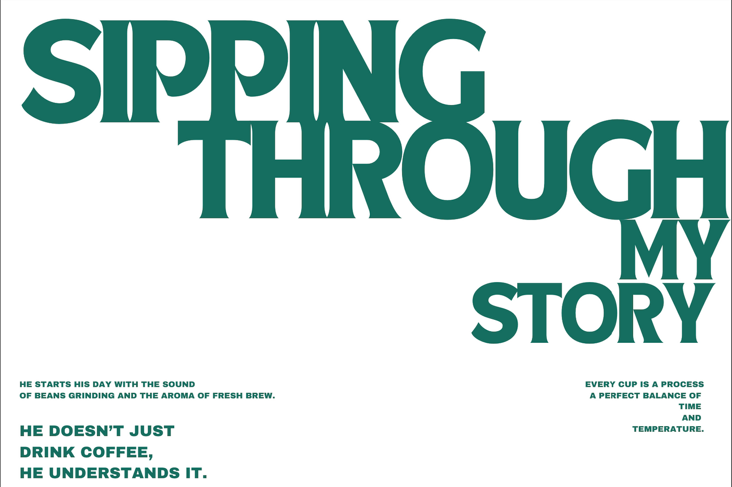 Sipping Through My Story Back Print (Male Character Story) | Thread Canvas Coffee Club